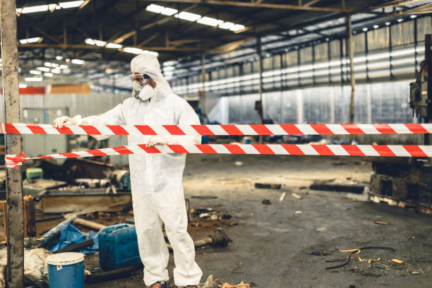 Professional Biohazard Cleanup technician working in Ephraim, UT
